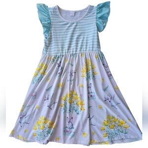 Penelope Plumm Bunny/Easter Angel Sleeve Dress Size 12